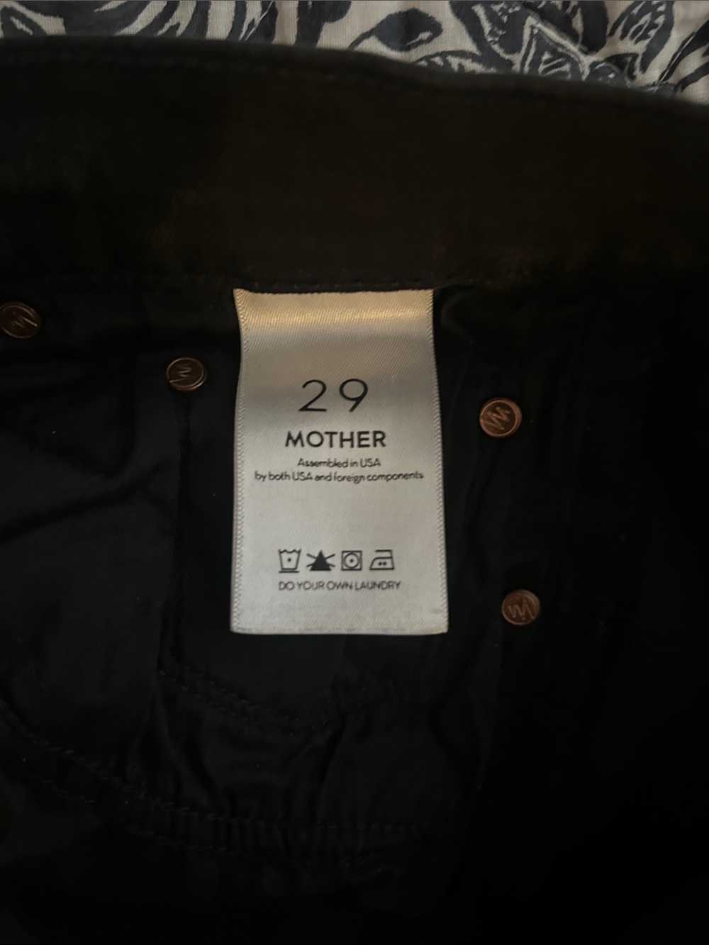 Women's Black Flared MOTHER Jeans - The Weekender in color Not Guilty - Picture 3 of 4